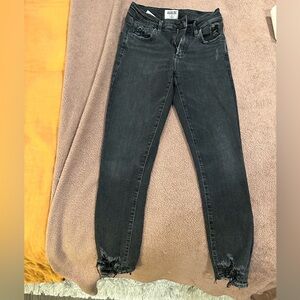 AGOLDE Women's Black Distressed Jeans size 26